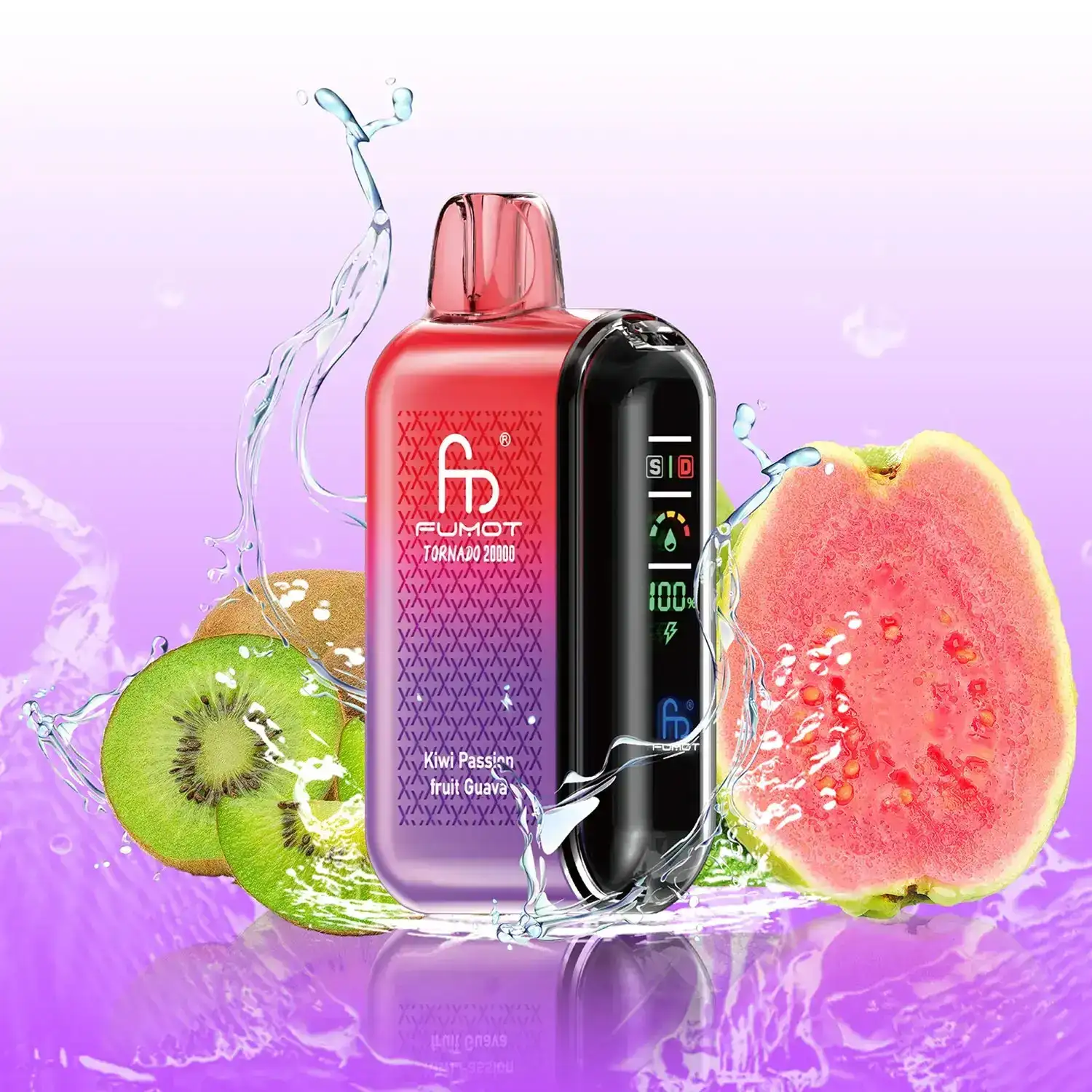 Fumot Tornado 20000 Kiwi Passion Fruit Guava Produktfoto Fumot Tornado 20000 Kiwi Passion Fruit Guava Produktfoto